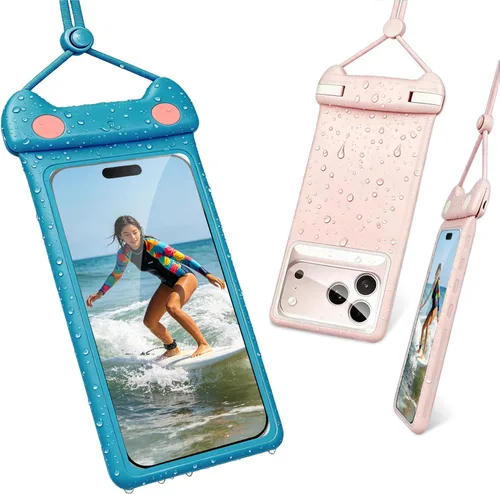 Miniatura 17 de wellhouse Bolsa impermeable para teléfono, Funda impermeable para teléfono para iPhone 16 15 14 13 12 Pro Max XS Samsung, Bolsa seca para celular 1