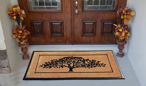 Miniatura 11 de A1HC Tapete para Puerta de Fibra de Coco Natural y Caucho, 30"x48" – Grueso, Duradero, Resistente, Anti-Desprendimiento, Resistente a