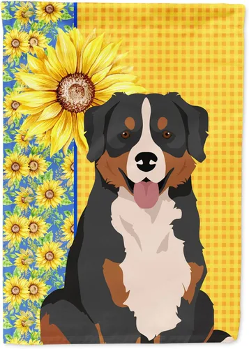 Miniatura 226 de Caroline's Treasures WDK5331CHF - Bandera de verano con diseño de girasoles rojos y blancos, manga grande, para porche, para colgar en la pared