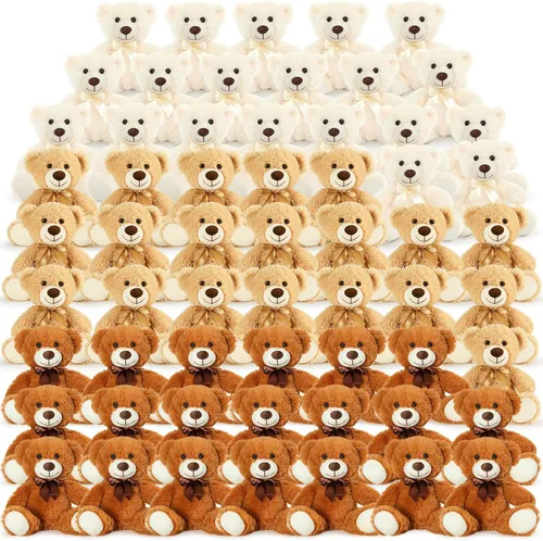 Miniatura 27 de MorisMos 10 Osos de Peluche a Granel para Baby Shower, Osos de Peluche Lindos de 14 Pulgadas Animales de Peluche de Felpa, Pequeños Osos de Peluche