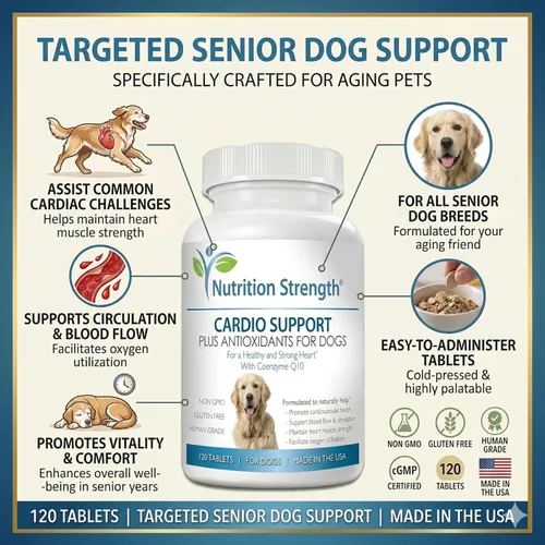 Miniatura 6 de Soporte cardiovascular para perros más antioxidante, L-carnitina, L-taurina, con coenzima Q10 y vitamina E, promueve un corazón de perro saludable