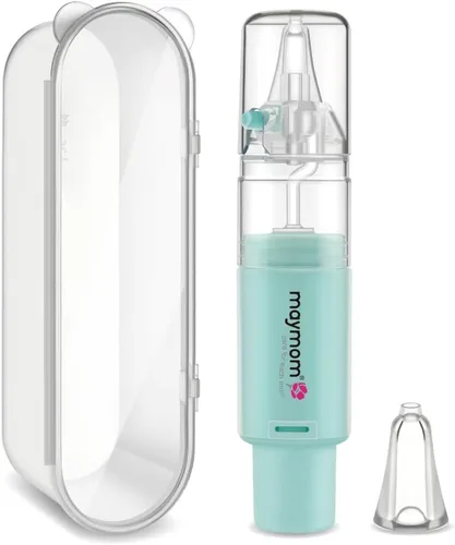 Maymom Aspirador nasal manual para bebés: chupón de nariz para recién nacidos y niños pequeños, 3 niveles de succión ajustables, punta de silicona