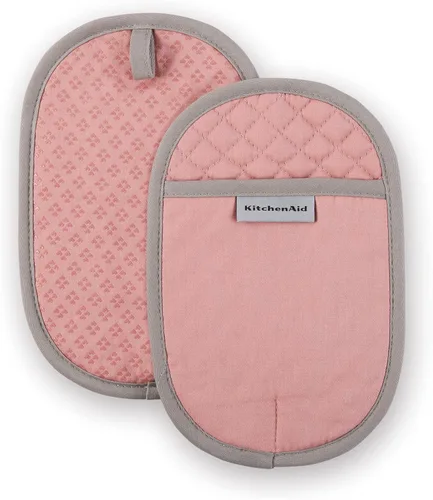 KitchenAid Juego de 2 agarraderas para ollas Asteroid, rosa seco, 6.5"x10" Rosa seca