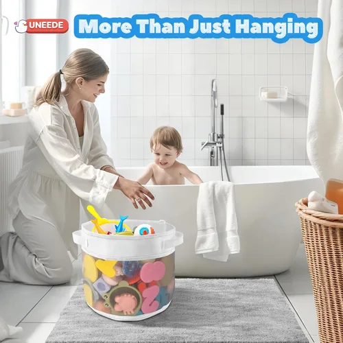 Miniatura 2 de UNEEDE Organizador de juguetes de baño, organizador de juguetes de bañera de 4.15 galones, soporte de juguetes de baño de acceso rápido para bañera