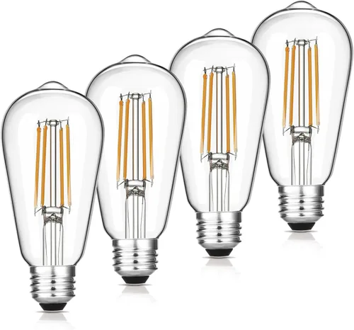 Miniatura 20 de Gozelux – Bombillas LED Edison vintage regulables, 60 vatios equivalentes a 750 lúmenes, 6 vatios, bombillas Edison de luz diurna blanca de 5000K