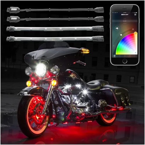 Miniatura 3 de XKGLOW Chrome App Control - Kit de luz LED profesional para motocicleta, 14 vainas/12 tiras
