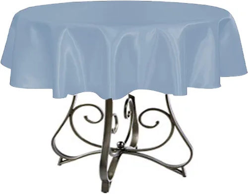 Miniatura 33 de Mantel redondo satinado de 30 pulgadas (azul Acqua)