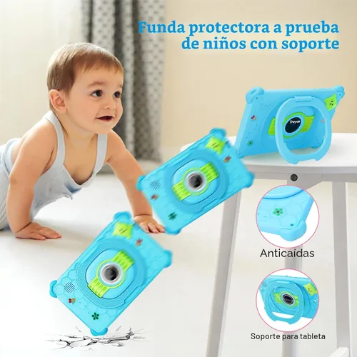 Miniatura 5 de Tablet para niños de Trayoo, tablet de 7 pulgadas para niños, tablet para niños pequeños de 32 GB con estuche incluido, control parental, cámara Azul
