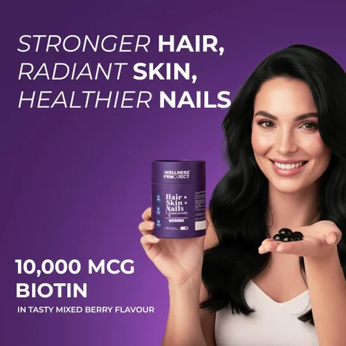Miniatura 2 de The Wellness Project Gomitas 14 en 1 para Cabello, Piel y Uñas con 10,000 mcg de Biotina, Queratina, Ácido Hialurónico y Fólico, Vitaminas A, B5, B6