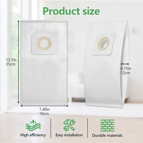 Miniatura 5 de Paquete de 9 bolsas de vacío estilo 7 compatibles con aspiradoras Bissell PowerForce 1739 3522 3525 71Y7 3554 3545 6592 3550 3553 Series, repuesto #