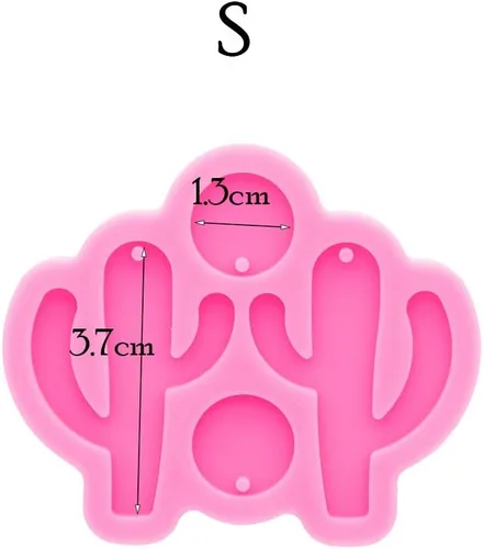 Miniatura 2 de Angel Wings Molde para pendientes de cactus - Moldes de fundición de joyería de resina - Material de silicona - Rosa
