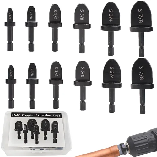 Miniatura 8 de Juego de expansores de tubo de cobre para HVAC, 6 Uds., juego de brocas de estampación de tubos de cobre, kit de brocas, kit de exacerbación