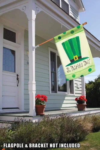 Miniatura 4 de Toland Home Garden 107088 - Bandera del Día de San Patricio con sombrero de San Patricio, de 28 x 40 pulgadas, doble cara, bandera de jardín