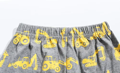 Miniatura 5 de Little Hand Pijamas de dinosaurio para niños pequeños, pijamas de verano con diseño de camión y excavadora, conjuntos cortos de 2 a 7 años