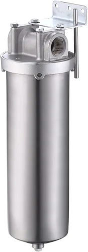 NSF/ANSI 42 Certificación 304 Carcasa de filtro de acero inoxidable para cartucho de filtro de 10 pulgadas, carcasa de filtro de agua NPT de 3/4
