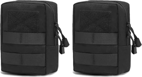 Miniatura 16 de TRIWONDER Bolso táctico para cigarrillos MOLLE pequeño, bolsa militar, estuche para baterías, porta tarjetas EDC, tarjetero, ranura para encendedor