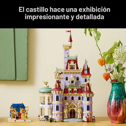 Miniatura 7 de LEGO Juego de construcción del castillo de la princesa de Disney, La Bella y la Bestia, decoración de habitación para mujeres y hombres, a partir