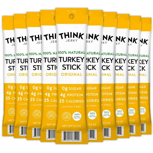 Miniatura 12 de Think Jerky Palitos de Carne de Res con Jalapeño, Sin Gluten y Sin Azúcar, Sin Nitratos, Apto para Keto y Paleo, Snack de Carne Alto en Proteínas
