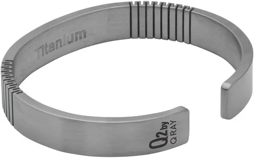 Miniatura 8 de QRAY Q2 - Pulsera atlética de titanio puro 100% puro para hombres y mujeres, pulsera de bienestar de salud en forma de C