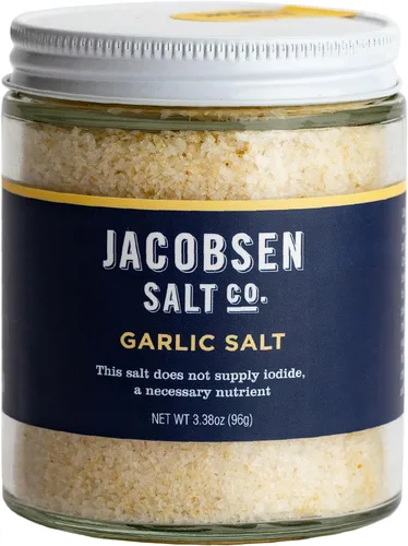 Miniatura 6 de Jacobsen Salt Co. Sal de ajo negro – Sal marina kosher, no yodada, fabricada en Estados Unidos, sin OMG, condimento para carne, sabor a Umami, sal