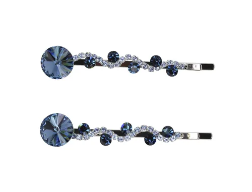 Miniatura 18 de Faship Un par de pinzas para el cabello AB con diamantes de imitación de alta calidad, 2 pines