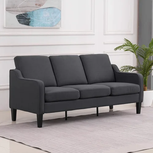 Miniatura 11 de VINGLI Sillas decorativas beige para sala de estar, silla tapizada cómoda de mediados de siglo, sillón moderno para dormitorio, oficina en casa