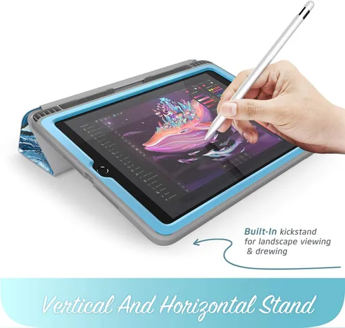 Miniatura 2 de i-Blason Funda para iPad de 6ª generación, iPad 9.7 2018/2017, [protector de pantalla integrado] cubierta inteligente de cuerpo completo triple