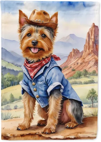 Miniatura 103 de Caroline's Treasures DAC5824GF - Bandera decorativa para jardín con texto en inglés "Affenpinscher", diseño de vaquero para jardín, jardín, jardín