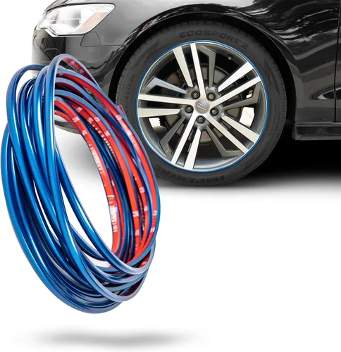 Miniatura 12 de True Line Automotive Protector de llanta para ruedas de coche (negro brillante), protector de rueda en forma de L, cinta adhesiva 3M Brillo negro