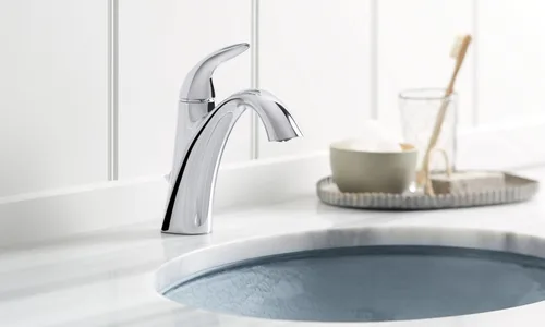 Miniatura 3 de KOHLER Alteo K-45800-4-2BZ - Grifo de baño de un solo mango o centro con montaje de drenaje de metal en bronce aceitado