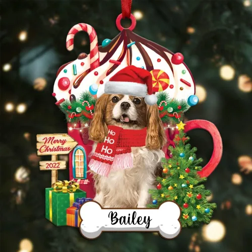 Miniatura 61 de Amantes de los perros de Navidad – Navidad de perros disponibles para muchos perros Shi Tzu – Adorno con forma personalizada, adorno de Navidad