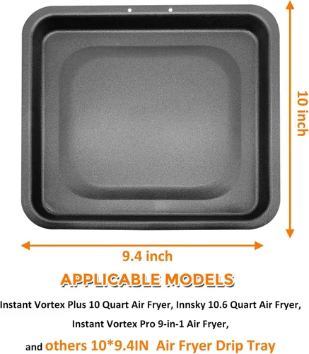 Miniatura 2 de Bandeja de goteo para freidora de aire instantánea Vortex Plus, 2 bandejas de goteo rectangulares antiadherentes mejoradas para freidora instantánea