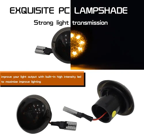 Miniatura 2 de Para 2010 2011 2012 2013 2014 2015 2016 2017 2018 2019 2020 2021 Ford Transit Connect Luces de Repetición de Marca de Parachoques Lateral con Lente