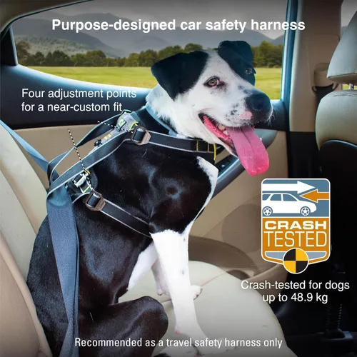 Miniatura 3 de Kurgo Arnés de automóvil para perro de impacto, arnés de automóvil para perro a prueba de choques, arnés de seguridad para perros, arnés de cinturón