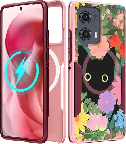 Miniatura 184 de Funda para Moto G 5G 2024 – Compatible con MagSafe para mujeres y niñas, bonita funda protectora magnética para teléfono, diseño femenino Kawaii