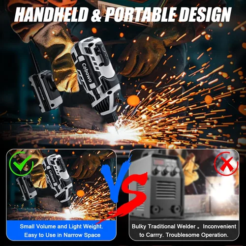 Miniatura 3 de Máquina de soldadura eléctrica portátil, soldador ARC de 110 V mejorado, 20-120 A, inversor IGBT, 6 corrientes variables, herramienta de soldadura