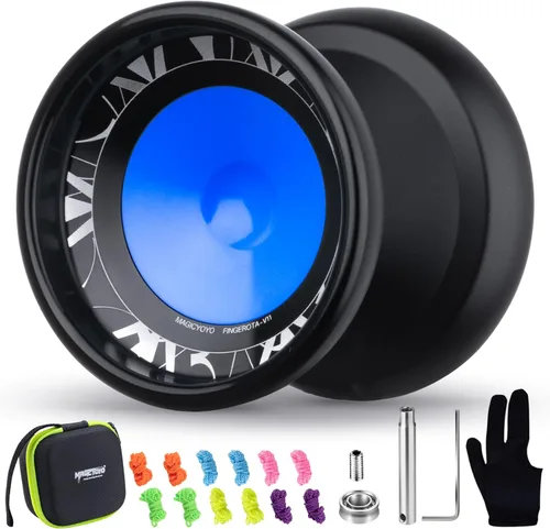 MAGICYOYO V11 Finger Spin Yoyo Yoyo profesional de metal de doble propósito para niños de 8 a 12 años y adultos, Yoyo sensible e insensible para