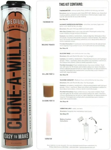 Miniatura 5 de Clone-A-Willy Kit de fundición de pene de silicona - tono de piel medio