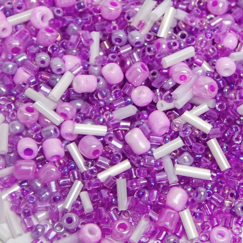 Miniatura 9 de 1000 cuentas de semillas de vidrio mixto, 0.059-0.177 in, tubo azul, cuentas espaciadoras de semillas de vidrio sueltas para fabricación de joyas