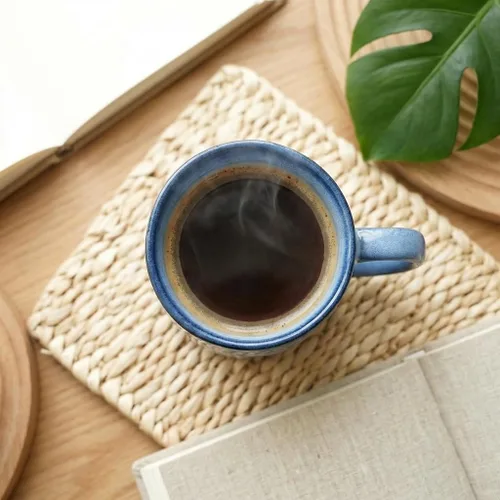 Miniatura 3 de Bosmarlin Juego de 4 tazas de café de cerámica, 14 onzas, tazas de café con mango grande, aptas para microondas, esmalte reactivo único