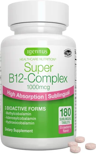 Miniatura 10 de Igennus Complejo Triple de Vitamina B12 5000mcg, Spray Sublingual Líquido, 45 Porciones, Metilcobalamina Metilada, Adenosilcobalamina e