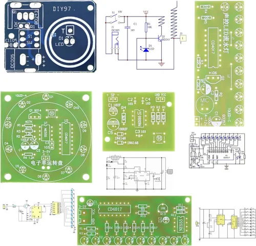 Miniatura 6 de Kit de práctica de soldadura, 5 proyectos electrónicos de bricolaje, kit de soldadura de bobina Tesla, kit de circuito enchufable para principiantes