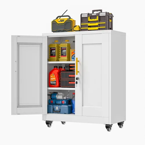 Miniatura 30 de Gabinete de Almacenamiento de Metal Negro, Gabinete de Almacenamiento Alto de 36" con Cerradura y 2 Estantes Ajustables, Organizador de Casillero