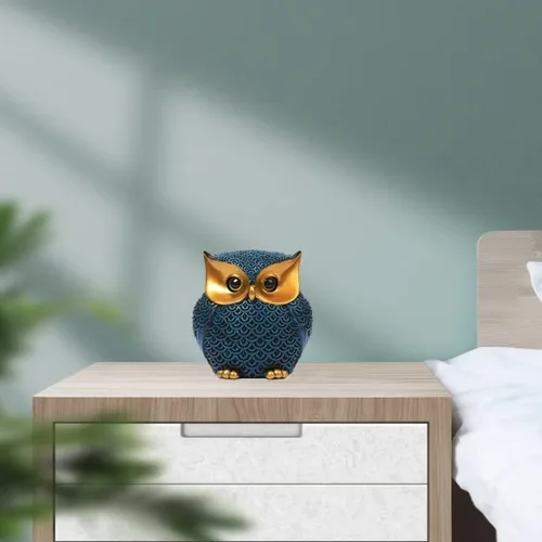 Miniatura 8 de Figuritas de búho Artpaul para decoración del hogar, pequeños artículos de decoración para estantes, decoraciones para sala de estar y oficina