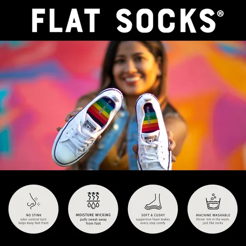 Miniatura 3 de FLAT SOCKS Womens No Show Socks, Sockless Shoe Liner, No Slipping, No Stinking, Washable Shoe Insert, Multi-Colored Patterns