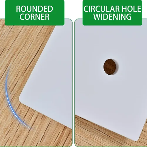 Miniatura 4 de iCAGY Pizarra blanca acrílica de borrado en seco para pared, pequeña pizarra blanca para oficina, hogar y niños, diseño elegante, fácil instalación