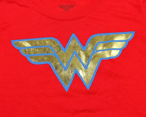 Miniatura 2 de DC Comics Camisón de pijama Wonder Woman con logotipo de disfraz para niña