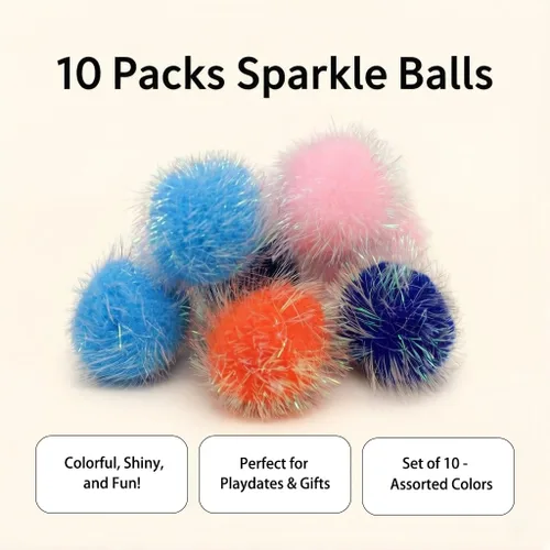 Miniatura 4 de LASOCUHOO Juguetes para gatos, paquete de 30 juguetes interactivos para gatos, incluye bolas arrugadas para gatos, bolas brillantes para gatos