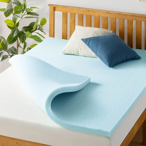 Miniatura 10 de Best Price Mattress 1.5 Inch Ventilated Memory Foam Mattress Topper, Cooling Gel Infusion, CertiPUR-US Certified, Dorm Essentials, Queen
