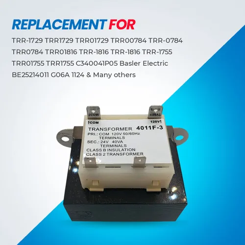 Miniatura 2 de 4011F-3 Trane OEM Horno Reemplazo Transformador de 24 voltios 50/60Hz 40VA Compatible con hornos/Equipo HVAC Reemplaza TRR-1729 TRR1729 TRR01729